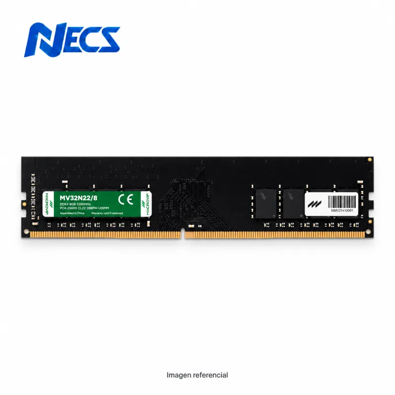 MEMORIA RAM MACROVIP 8GB DDR4 3200 MHZ UDIMM PARA PC