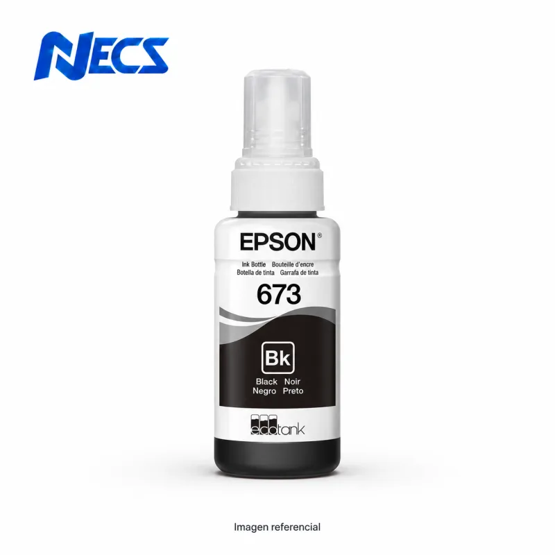 TINTA EPSON T673120, 673BK, NEGRO, 70 ML