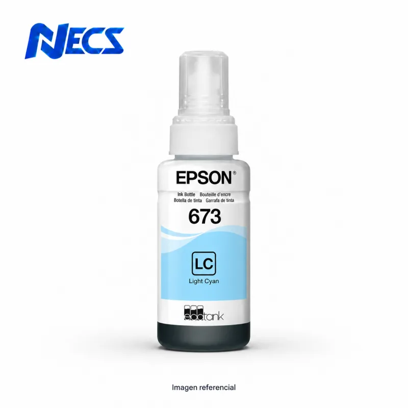 TINTA EPSON T673520, 673LC, CYAN CLARO, 70 ML