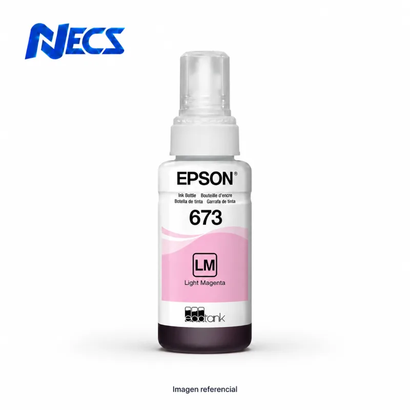 TINTA EPSON T673620, 673LM, MAGENTA CLARO, 70 ML