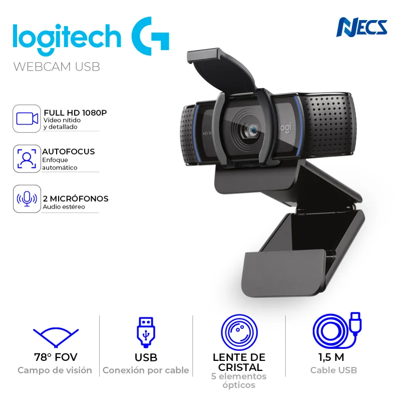 CAMARA WEB LOGITECH C9205 PRO FULL HD USB