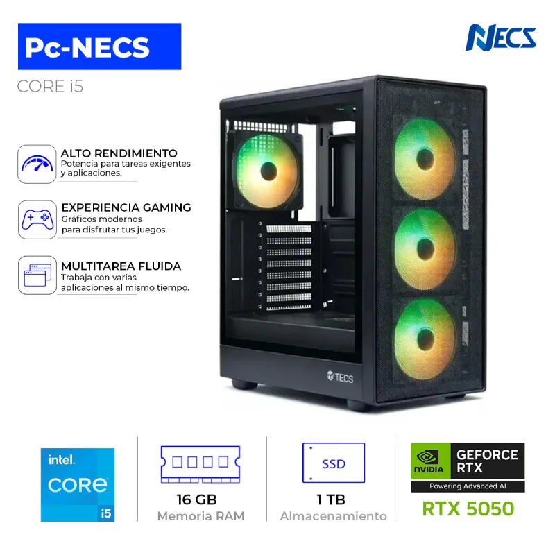 COMPUTADORA INTEL CORE I5, 16 GB RAM, SSD 1TB, RTX 5050 8GB