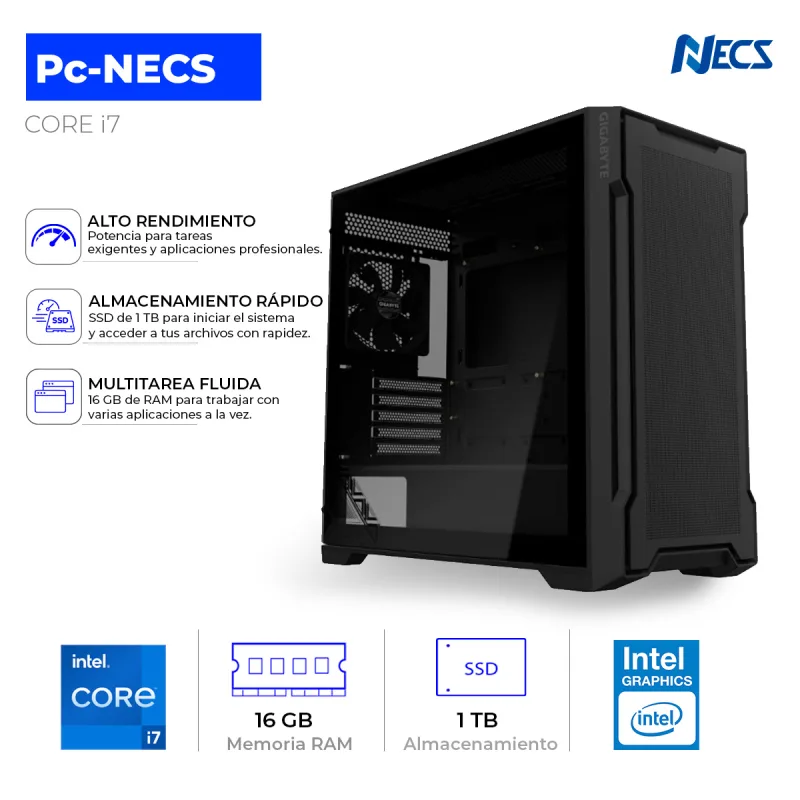 COMPUTADORA INTEL CORE I7, 16GB DDR4, 1TB SSD